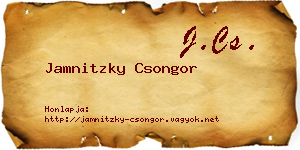 Jamnitzky Csongor névjegykártya