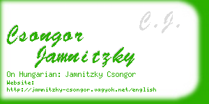 csongor jamnitzky business card